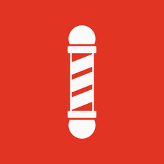 The Barber Pole icon. Barbershop symbol. Flat