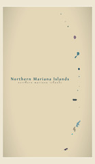 Modern Map - Northern Mariana Islands colored MP