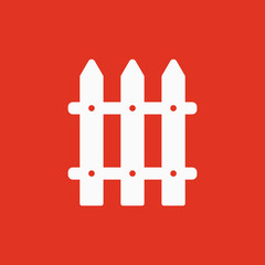 The fence icon. Paling symbol. Flat