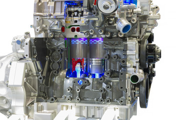 The engine cross section. (Isolate White)
