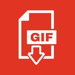 Obraz premium The GIF icon. File format symbol. Flat