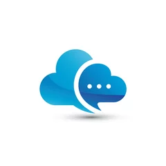 Draagtas Social Cloud Chat Logo Template © nospacestock