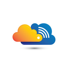 Cloud Wifi Logo Template