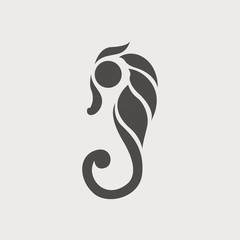 seahorse logo vector © ilovecoffeedesign