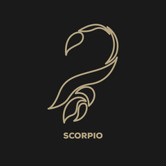 Obraz premium Scorpio logo vector