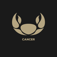 cancer horoscope logo vector