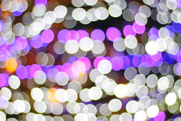 Stock Photo:.Multicolored defocused bokeh lights background