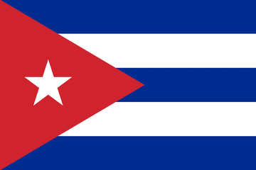 Cuba flag illustration of country