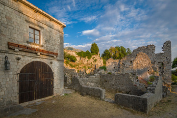 Fototapeta na wymiar Stari Bar fortress buildings, Montenegro