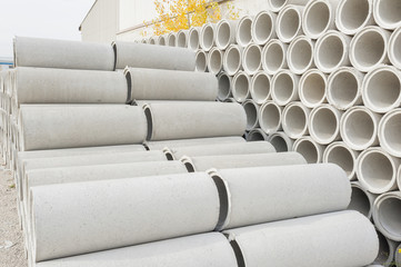 Pipe of cement for the building trade