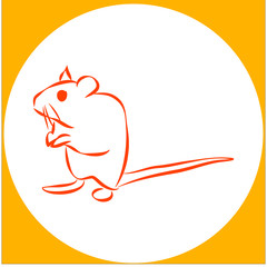 postal, tarjeta de felicitación de año nuevo 2016, dibujos de animales en la nieve en medio de la naturaleza