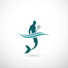 Male mermaid symbol