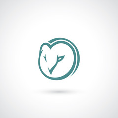 Naklejka premium Barn owl symbol