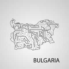 Fototapeta na wymiar Circuit board Bulgaria