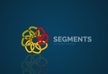 Vector outline minimal abstract geometric logo