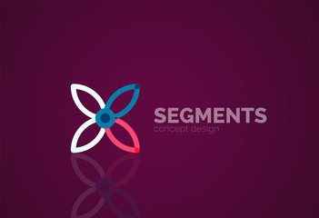 Vector outline minimal abstract geometric logo