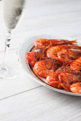 Baked prawns with sauce