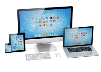 Ultimate web design, laptop, smartphone, tablet, computer, display