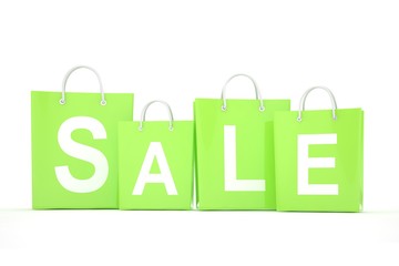 sale written on shopping bag