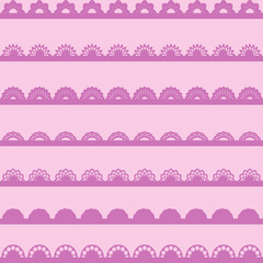 Set of vintage lace borders.