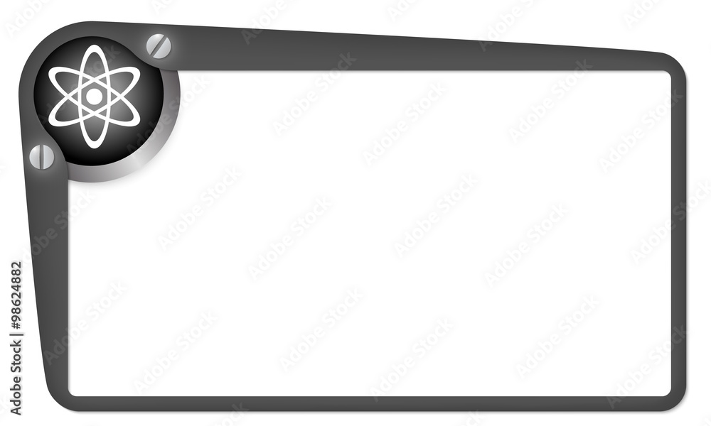 Poster vector box for your text with science symbol