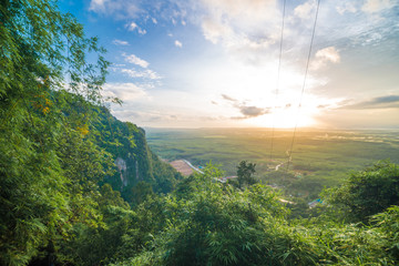 Sunrise in the mountains.