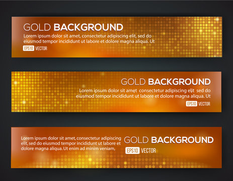 Gold sale banner set