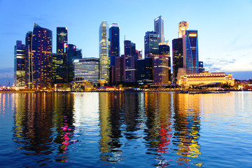 Obraz na płótnie Canvas Cityscape at Marina Bay Singapore 
