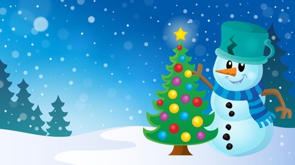Christmas snowman theme image 8
