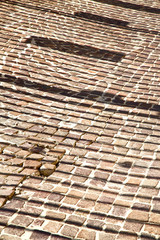 abstract step   brick in  italy   background