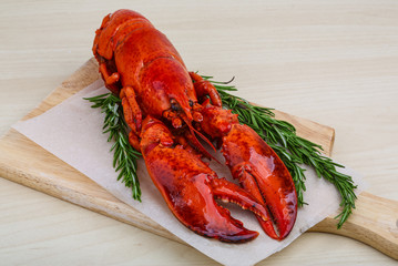 Boiled lobster