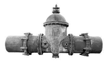 old underground gate valve connection , 500 mm diameter,1962, ma