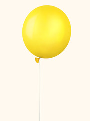 Realistic yellow balloon illustration