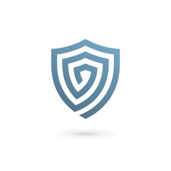 Shield logo icon design template elements