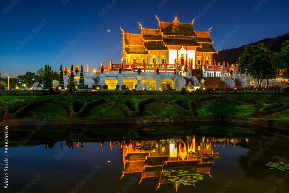 Canvas Prints reflection of royal flora temple