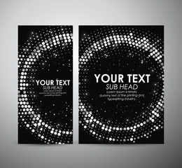 Abstract circle shining pattern. Brochure business design template or roll up. Vector illustration