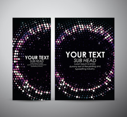 Abstract colorful circle shining pattern. Brochure business design template or roll up. Vector illustration