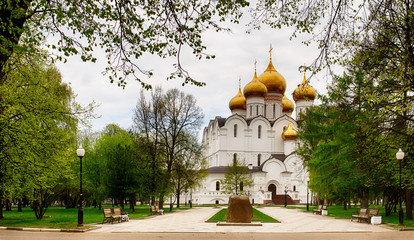 Assumption Church or Dormition cathedral in summer, Yaroslavl