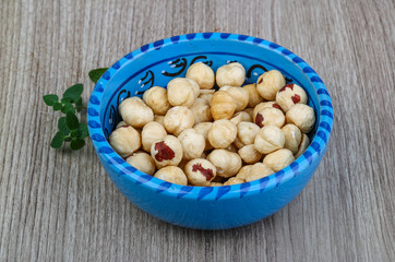 Hazelnuts in the bowl