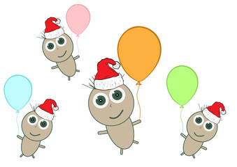 Little men on balloons