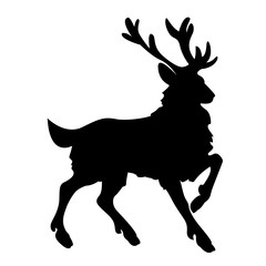 Rentier Weihnachten Silhouette Vektor 