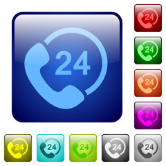 Color 24 hour service square buttons