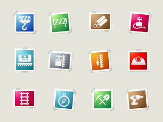 Building equipment icon set