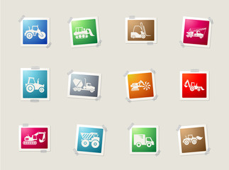 Construction Machines icon set