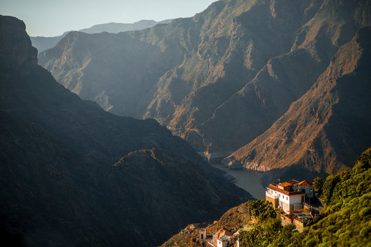 Mountains on western part of Gran Canaria island