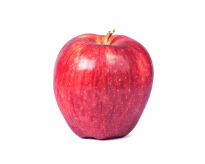 Ripe red apple. Isolated on a white background.