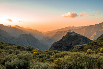 Mountains on western part of Gran Canaria island