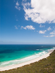 Margaret River, Western Australia, 06/10/2013, Margaret River surf beach with perfect blue sky taken from above.