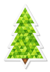 Conifer, Triangles, Shades of Light Green, Sticker