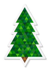 Conifer, Triangles, Shades of Green, Sticker